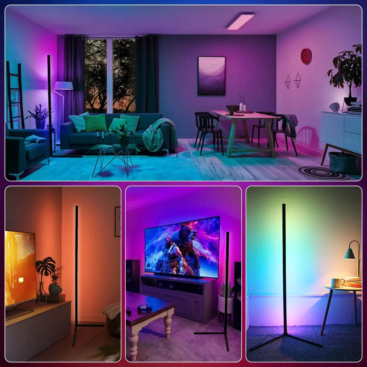 RGB corner floor lamp